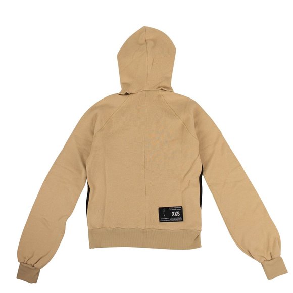 UNRAVEL PROJECT Tan Cut Out Shoulder Hooded Sweatshirt Size S $840 - Picture 3 of 3